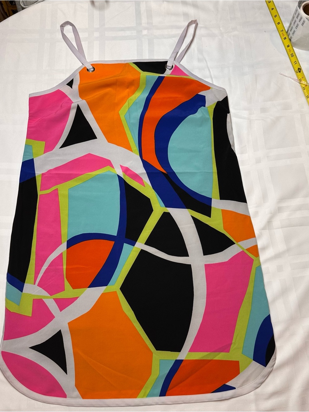 Fabletics Multicolor Geometric Mini Slip Dress - Pink, Orange, Blue & Black